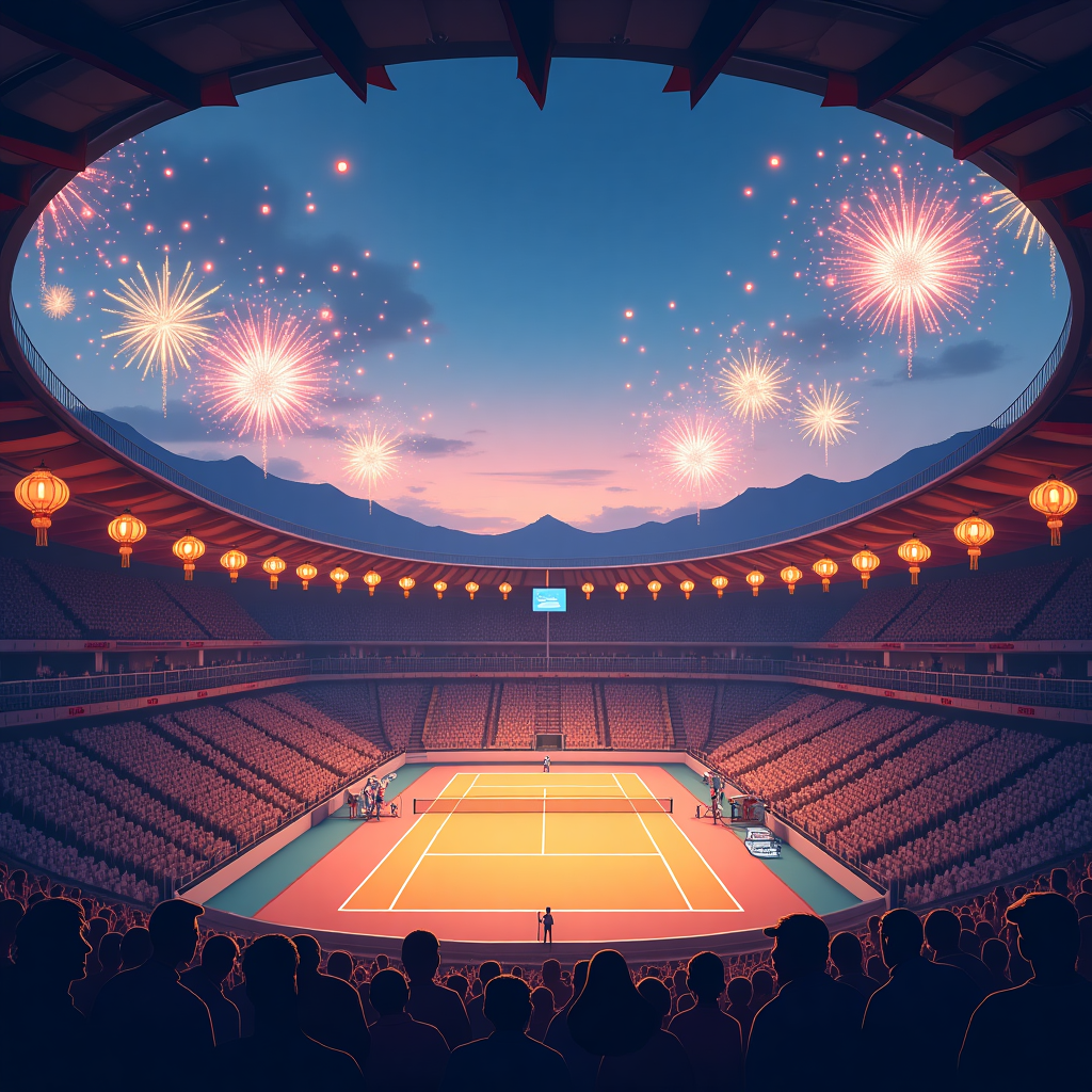 Clay court stadium